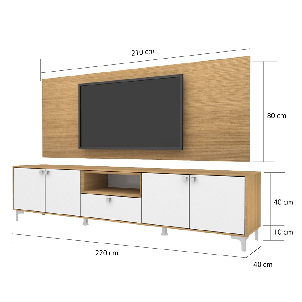 Case TV  Cabinet  with Wall Panel PCI006 02 WP2208 