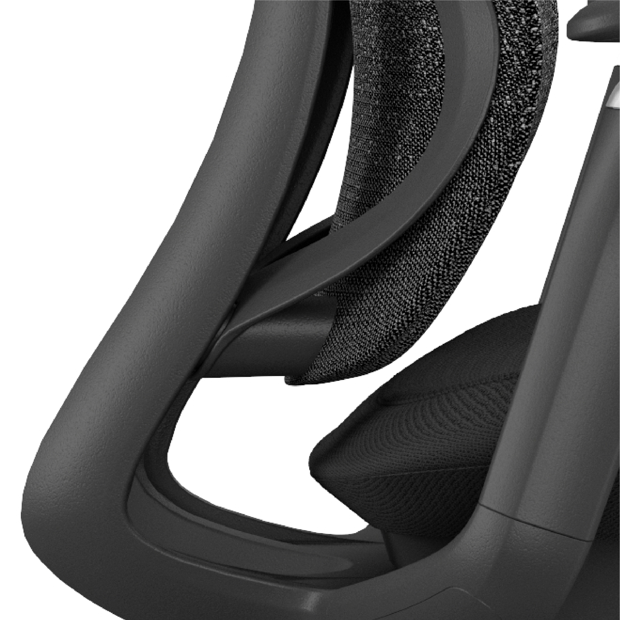 ARLES office chair by HighPoint featuring ergonomic mesh backrest and silver frame ARLES office chair by HighPoint featuring ergonomic mesh backrest and silver frame